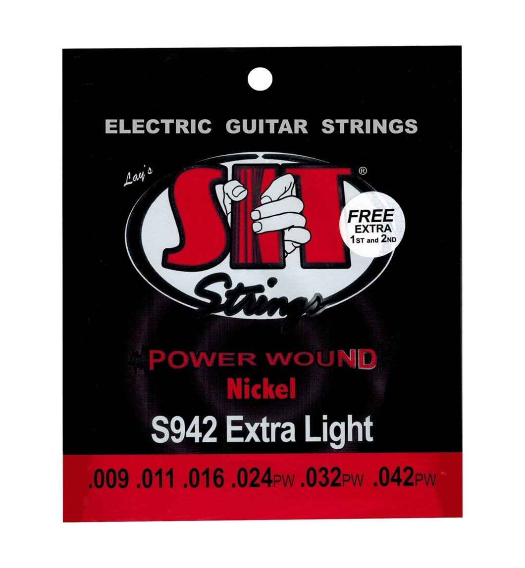 SIT S942BP Powerwound Nickel Electric Guitar Strings 9-42- Bonus Pack