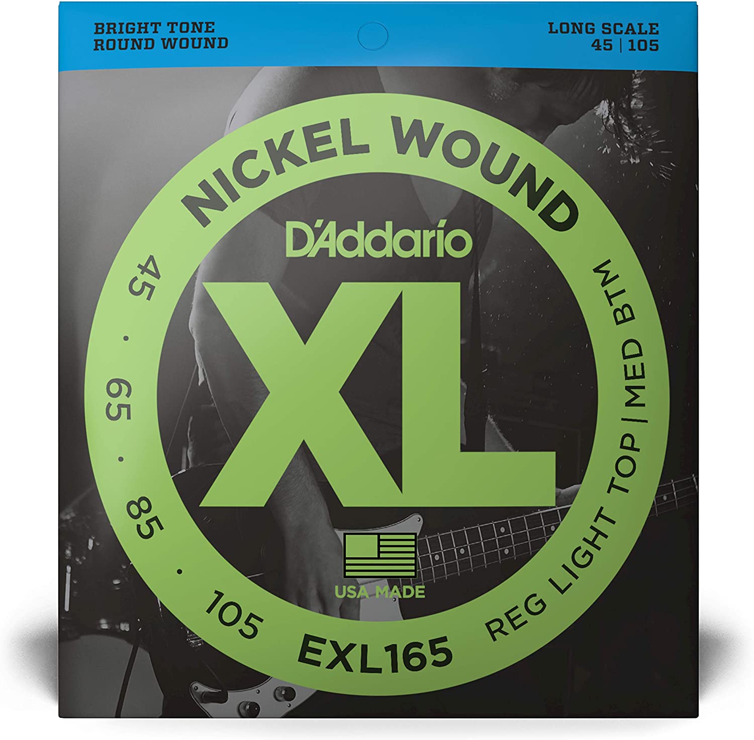 D'Addario EXL165 4 String Electric Bass String Set - 45-105