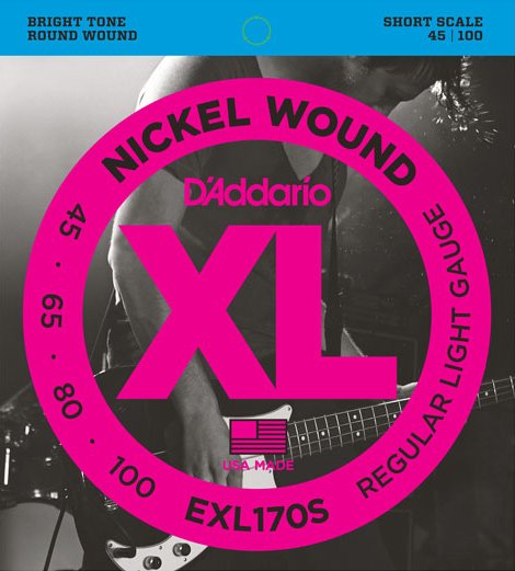 D'Addario EXL170s Short Scale Electric Bass Strings - 45-100