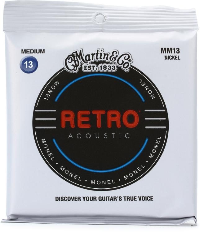 Martin MM13 Retro Monel Nickel Acoustic Guitar Strings - Medium