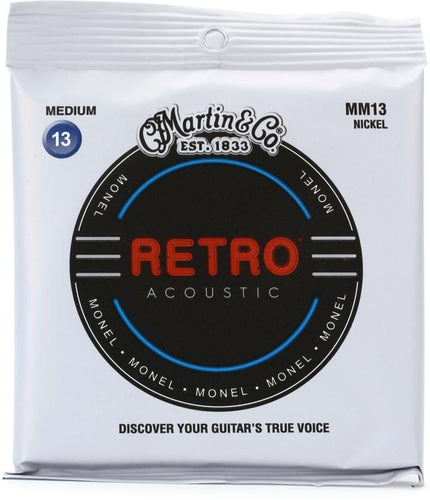 Martin MM13 Retro Monel Nickel Acoustic Guitar Strings - Medium