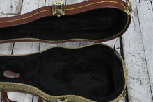 Load image into Gallery viewer, Stagg Soprano Ukulele Hardshell Case Vintage Tweed with Gold Hardware GCX-UKS-GD