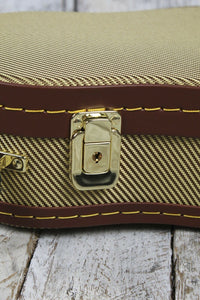 Stagg Soprano Ukulele Hardshell Case Vintage Tweed with Gold Hardware GCX-UKS-GD
