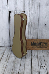 Stagg Soprano Ukulele Hardshell Case Vintage Tweed with Gold Hardware GCX-UKS-GD