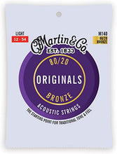 Load image into Gallery viewer, Martin M140 Traditional 80/20 Bronze Acoustic Guitar Strings - Light