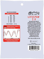 Martin MA140T Authentic Lifespan 2.0 Treated 80/20 Bronze Acoustic Guitar Strings - Light