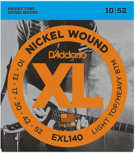 D'Addario EXL140 Nickel Light Top/Heavy Bottom 10-52