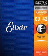 Load image into Gallery viewer, Elixir Nanoweb Nickel Plated Super Light Electric Guitar Strings - 09/42