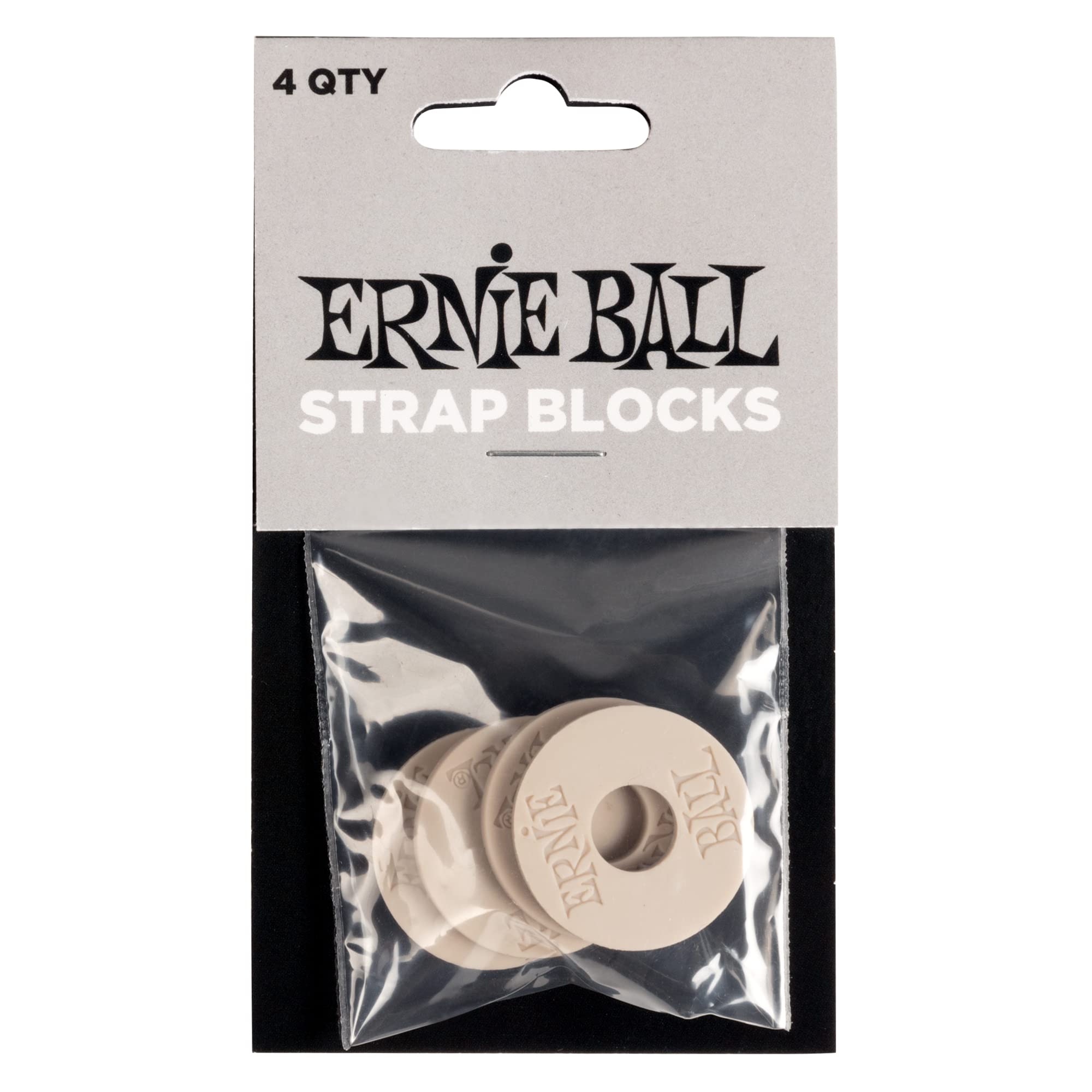 Ernie Ball Strap Blocks 4PK - Gray