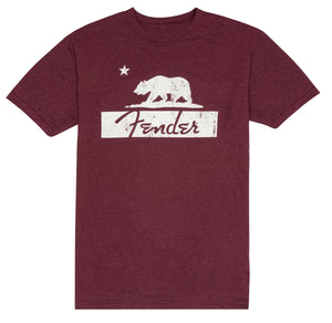 Fender® Burgundy Bear Unisex T-Shirt, L