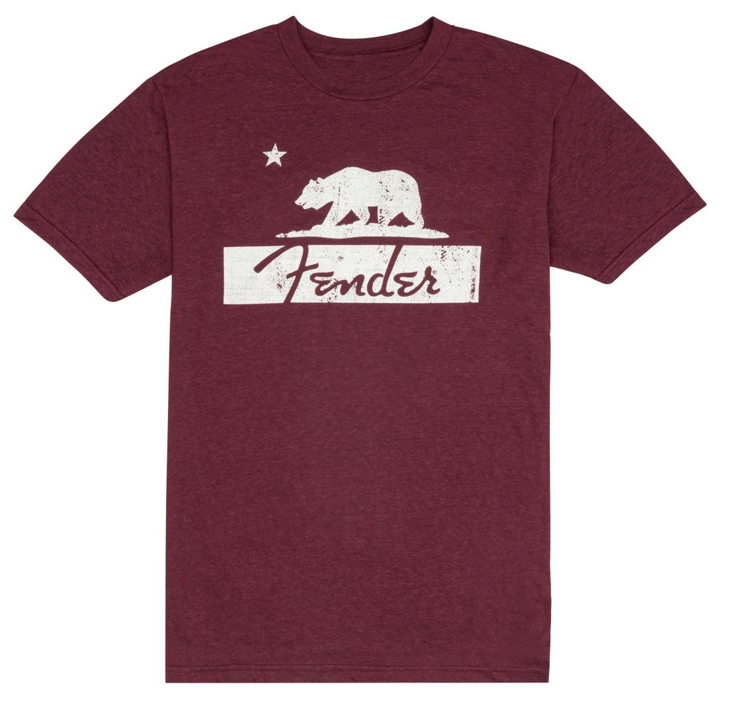 Fender® Burgundy Bear Unisex T-Shirt, L
