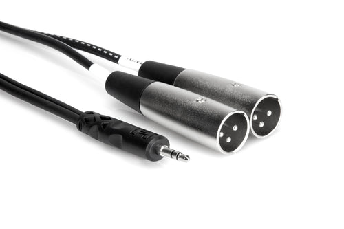 Hosa CYX-402M Stereo Breakout 3.5mm TRS to Dual XLR3M