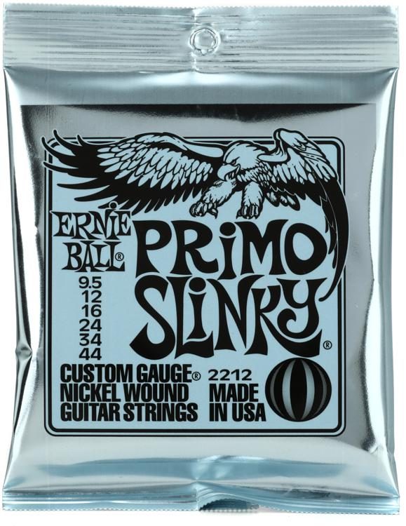 Ernie Ball 2212 Primo Slinky Nickel Wound Electric Guitar Strings, 9.5- 44 Main image
