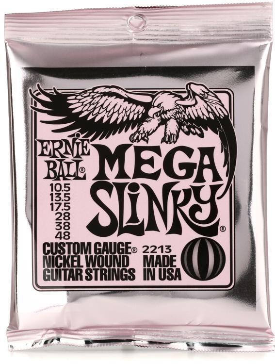 Ernie Ball 2213 Mega Slinky Nickel Wound Electric Guitar Strings, 10.5 - 48