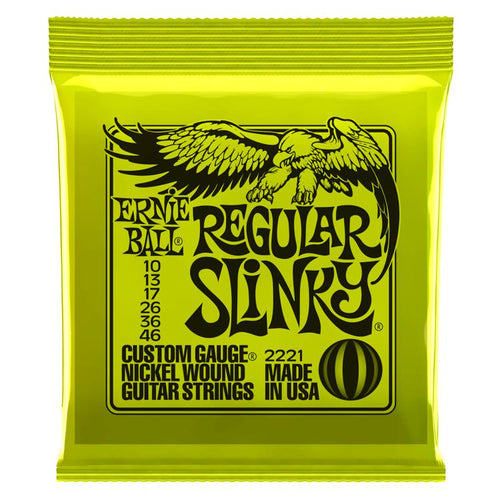 Ernie Ball 2221 Regular Slinky Nickel Wound Electric Guitar Strings, 10-46 EB2221