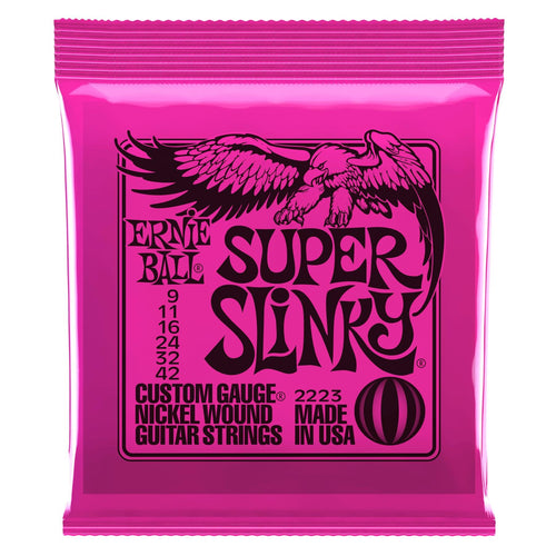 Ernie Ball 2223 Super Slinky Nickel Wound Electric Guitar Strings, 09-42 EB2223