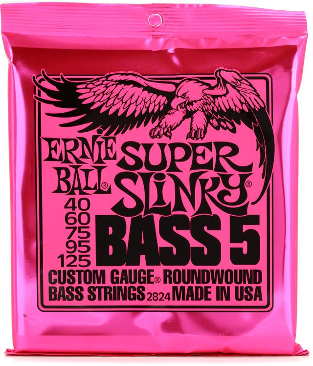 Ernie Ball 2824 Super Slinky 5-String Bass Nickel Wound Bass Strings