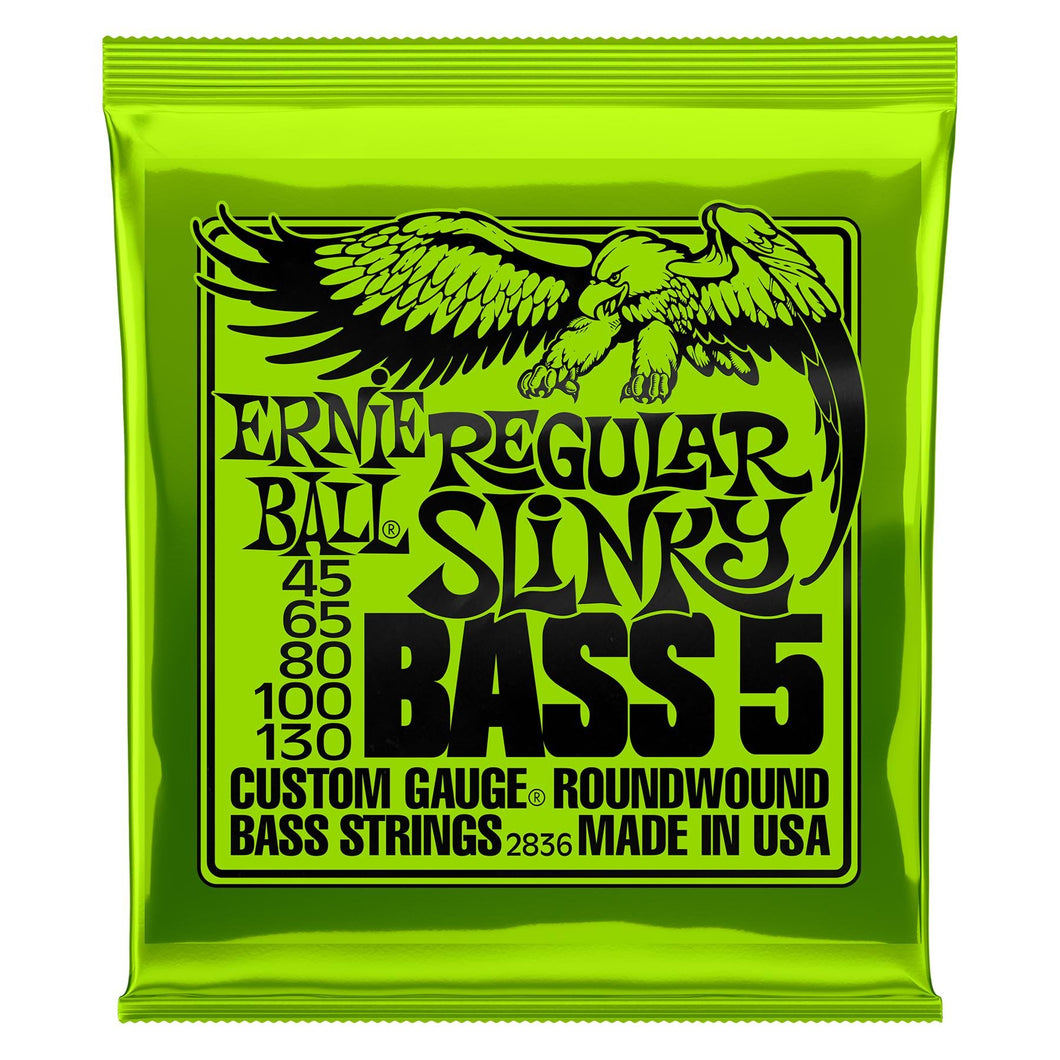 Ernie Ball EB2836 Regular Slinky 5 String Bass Strings - 45-130