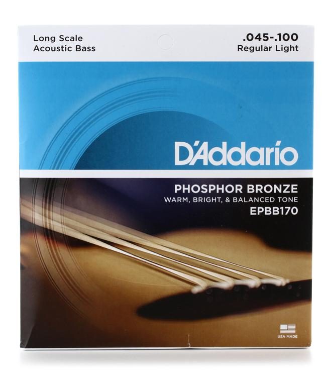 D'Addario Phos Brnz Acoustic Bass Strings 45-100