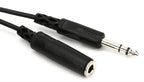 Hosa Headphone Extension Cable HPE-325, 1/4 in TRS to 1/4 in TRS