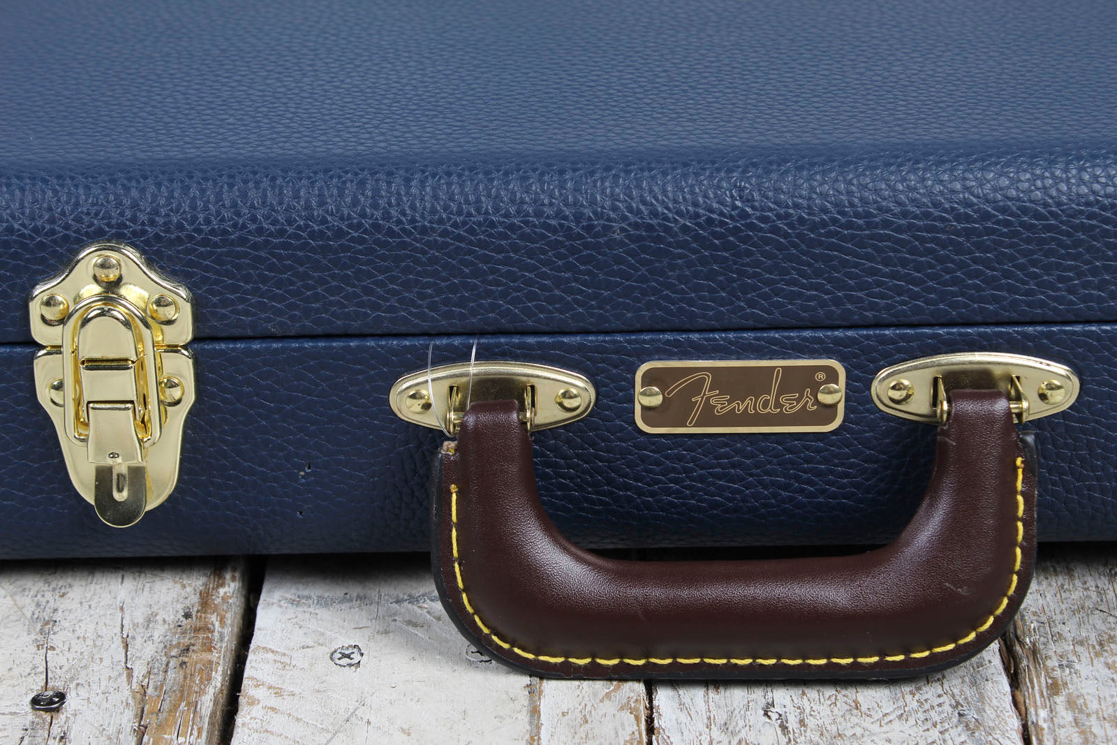 Custodia Legno Per Chitarra Fender Strat/Tele - Navy Blue, Interno In Velluto