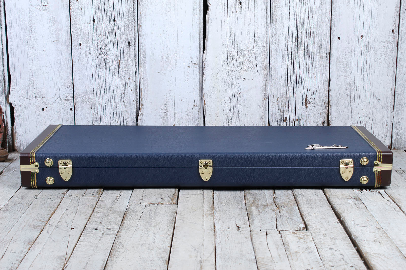 Fender® Classic Series Wood Guitar Case Strat and Tele Hardshell Case Navy  Blue