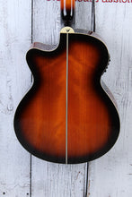 Load image into Gallery viewer, Washburn EA15 ATB Mini Jumbo Acoustic Electric Guitar Flame Maple Tobacco Burst