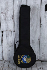 Deering Deluxe Padded Gig Bag for Open Back Banjo w Adjustable Backpack Straps