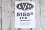 EVH 5150 III LBXII Electric Guitar Amplifier Head 15 Watt Amp with Footswitch