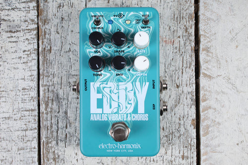 Electro Harmonix EDDY Analog Vibrato and Chorus Electric Guitar Effects Pedal