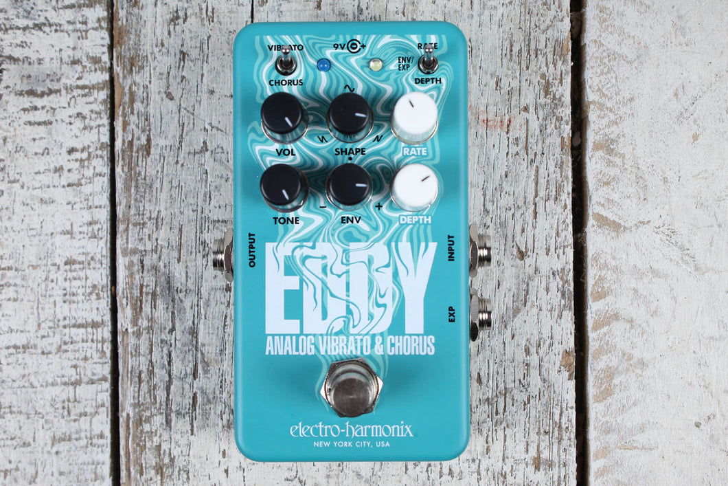 Electro Harmonix EDDY Analog Vibrato and Chorus Electric Guitar Effects Pedal