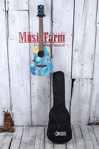 Luna Uke Starry Night Tenor Ukulele Starry Night Graphic UKE STR T with Gig Bag