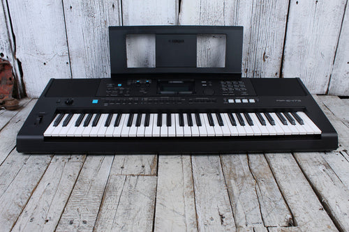 Yamaha PSR-E473 61 Key Portable Keyboard with 820 Voices and Pitch Bend with Power Supply