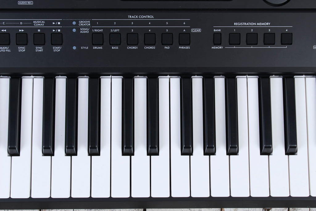 Yamaha PSR-E473 61 Key Portable Keyboard with 820 Voices and Pitch Bend with Power Supply