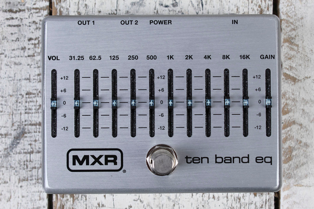 MXR M108S Ten Band EQ Electric Guitar Equalizer Effects Pedal with Power Supply