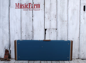 Fender® Classic Series Wood Guitar Case Strat and Tele Hardshell Case Lake Placid Blue