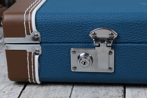 Fender® Classic Series Wood Guitar Case Strat and Tele Hardshell Case Lake Placid Blue