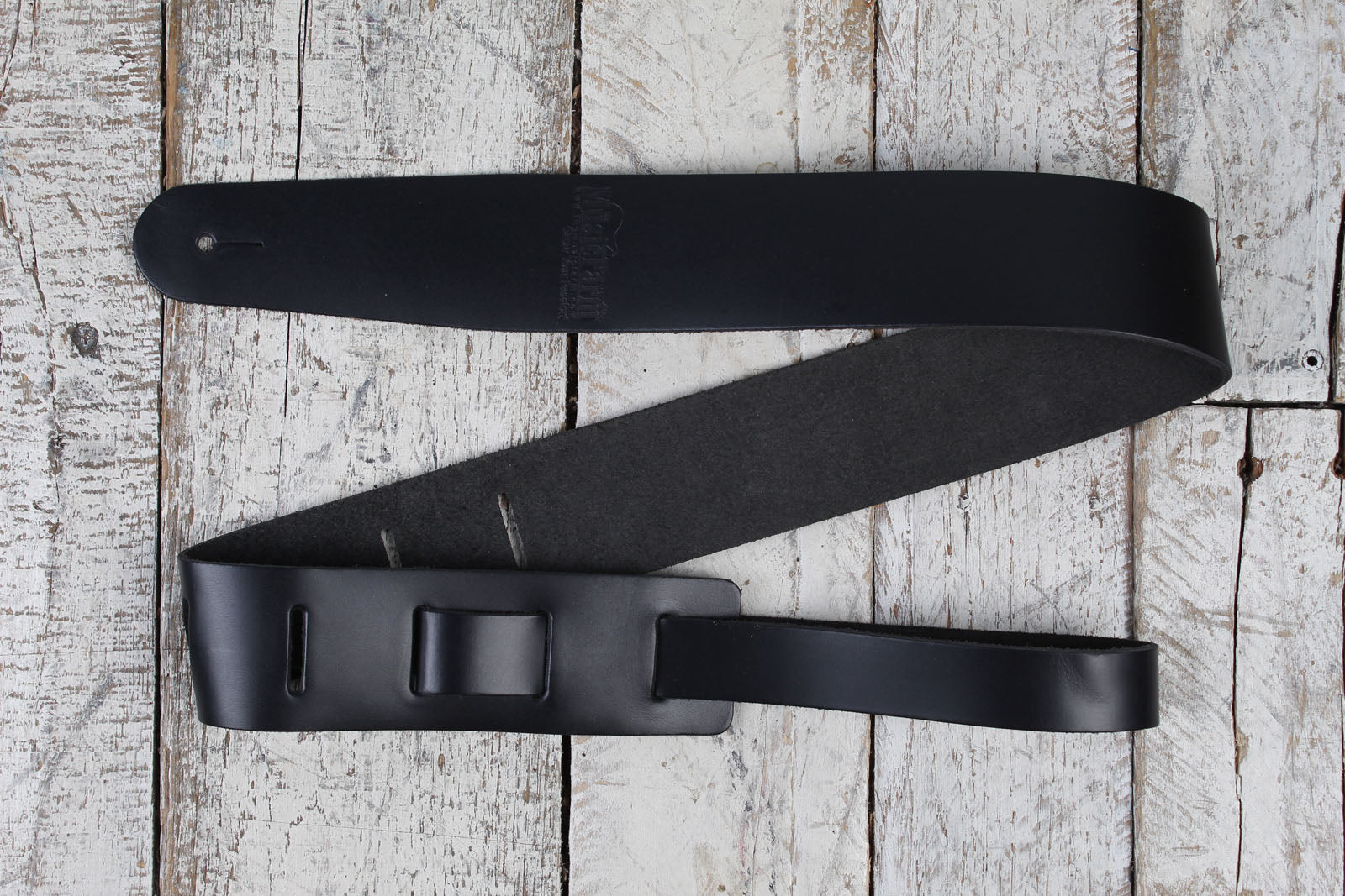 Henry Heller 2 Inch Genuine Cowhide Guitar Strap Black HLO2-BLK Main image
