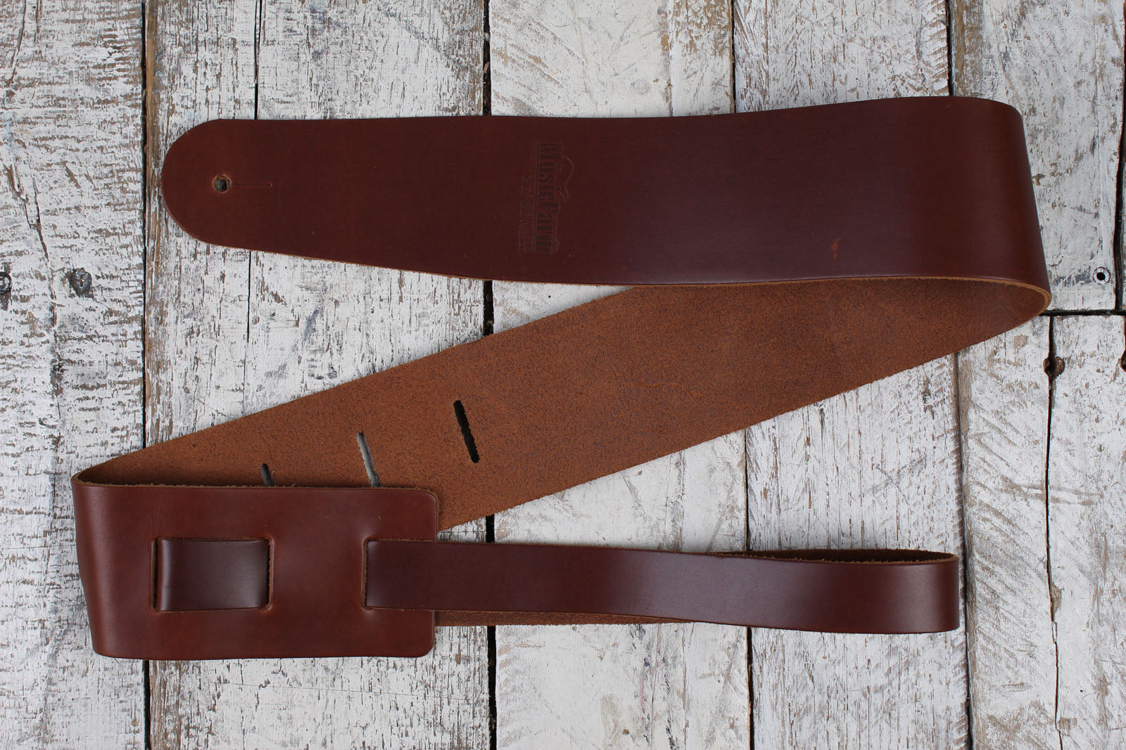 Henry Heller 2.5" Genuine Cowhide Guitar Strap Brown HLO25-BRN