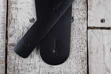 Load image into Gallery viewer, Henry Heller 2.5&quot; Genuine Cowhide Guitar Strap Black HLO25-BLK