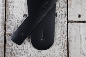 Henry Heller 2.5" Genuine Cowhide Guitar Strap Black HLO25-BLK