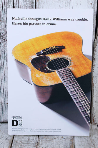 Martin Rare Dealer Exclusive Sign D35 - Hank Williams