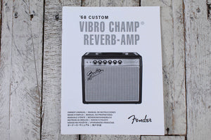 Fender '68 Custom Vibro Champ Reverb Electric Guitar Combo Amplifier with Cover