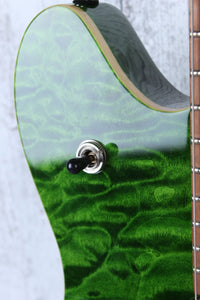 EVH Wolfgang WG Standard QM Electric Guitar Quilt Maple Top Transparent Green