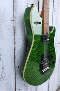 EVH Wolfgang WG Standard QM Electric Guitar Quilt Maple Top Transparent Green