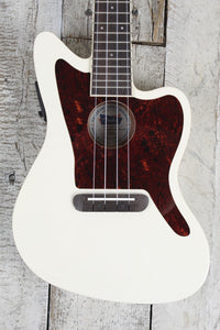 Fender® Fullerton Jazzmaster Ukulele Acoustic Electric Uke Olympic White Finish
