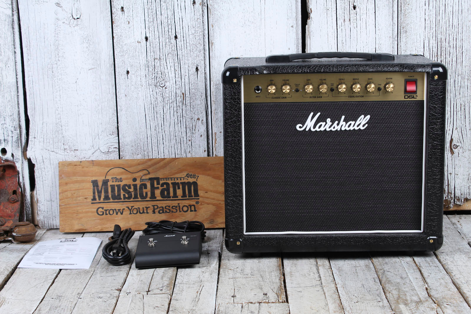 Marshall DSL5C Electric Guitar Combo Amplifier 5W 1 x 10 Tube Amp w  Footswitch