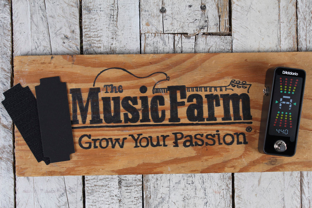 D'Addario Chromatic Tuner Plus Tuner Pedal for Electric Acoustic and Bass Guitar