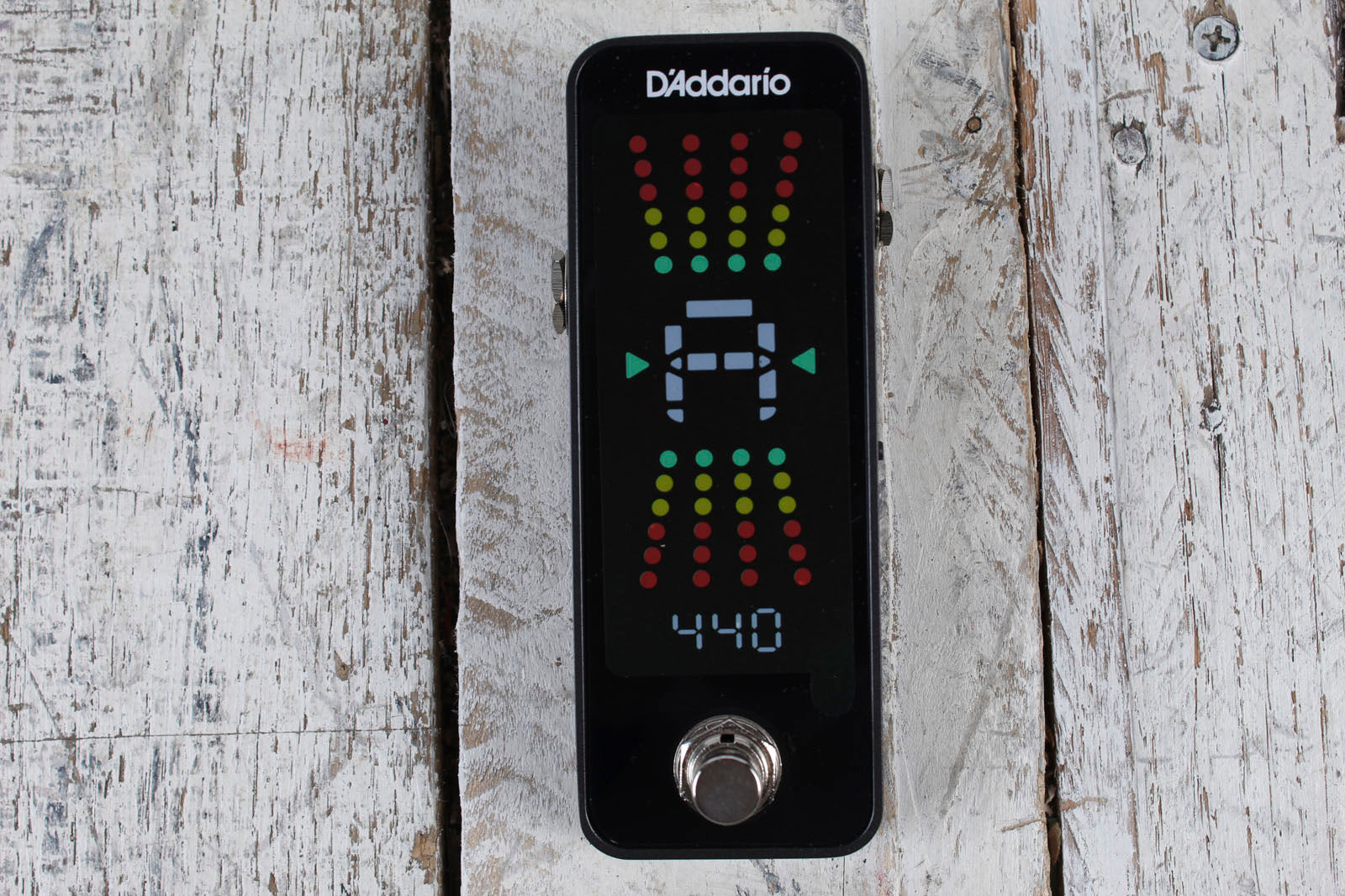 D'Addario Chromatic Tuner Plus Tuner Pedal for Electric Acoustic and Bass Guitar