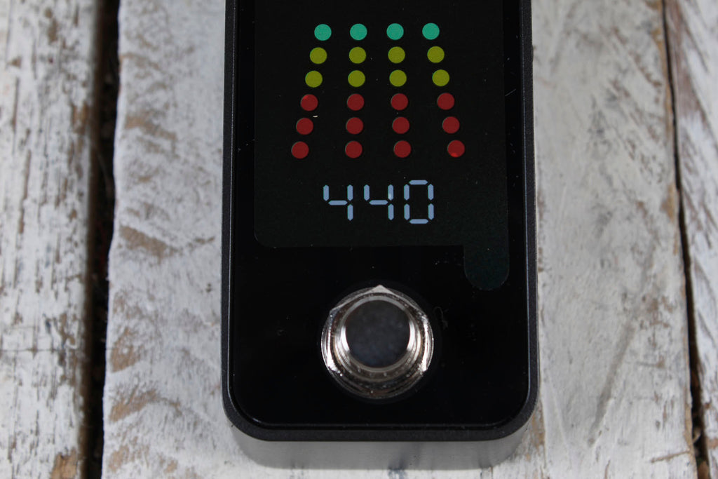 D'Addario Chromatic Tuner Plus Tuner Pedal for Electric Acoustic and Bass Guitar